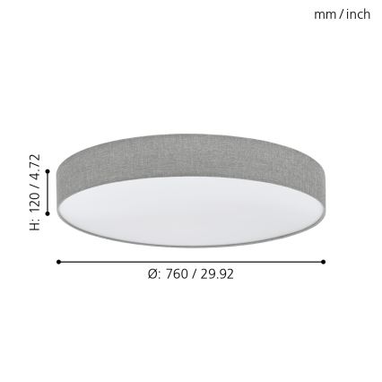 Eglo - Luz de teto fosca LED LED/60W/230V