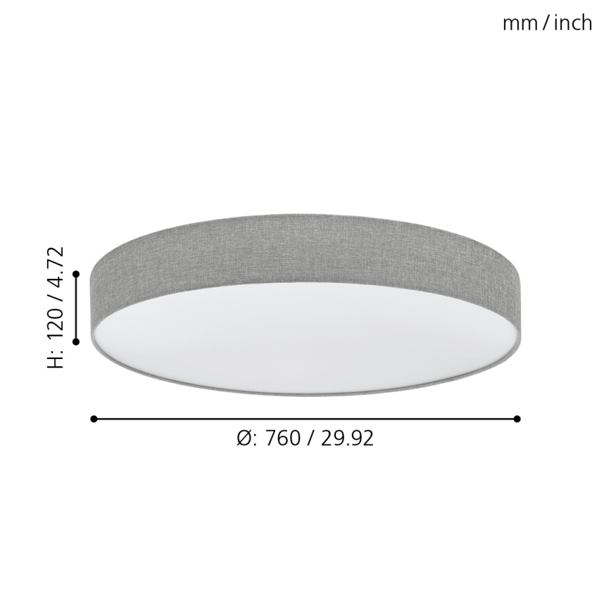 Eglo - Luz de teto fosca LED LED/60W/230V