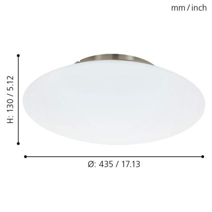 Eglo 97811 - Iluminação de teto LED com regulação FRATTINA-C 1xLED/27W/230V