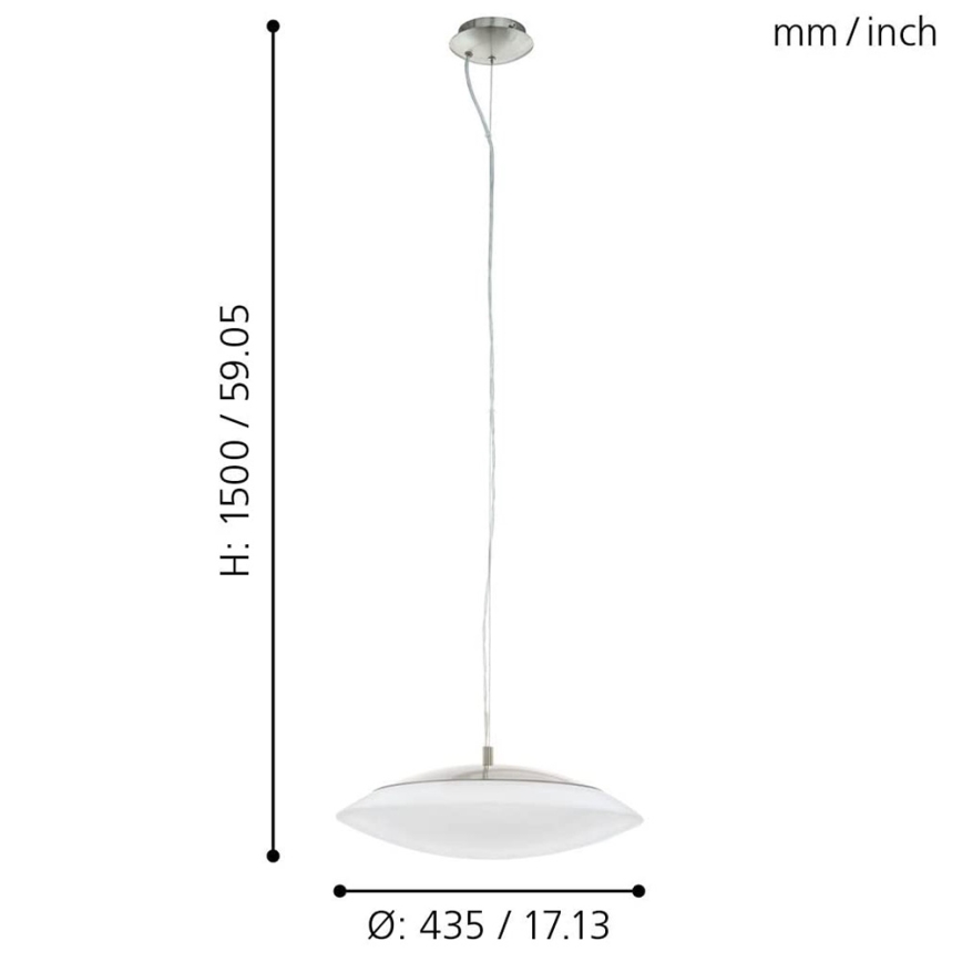 Eglo 97812 - Candelabro suspenso LED RGB com regulação FRATTINA-C 1xLED/27W/230V