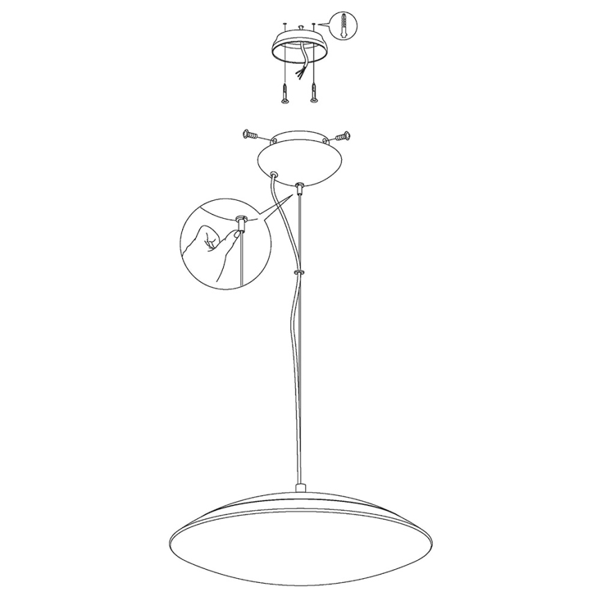 Eglo 97812 - Candelabro suspenso LED RGB com regulação FRATTINA-C 1xLED/27W/230V