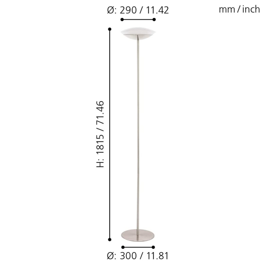 Eglo 97814 - Candeeiro de pé LED RGB regulável FRATTINA-C 1xLED/18W/230V