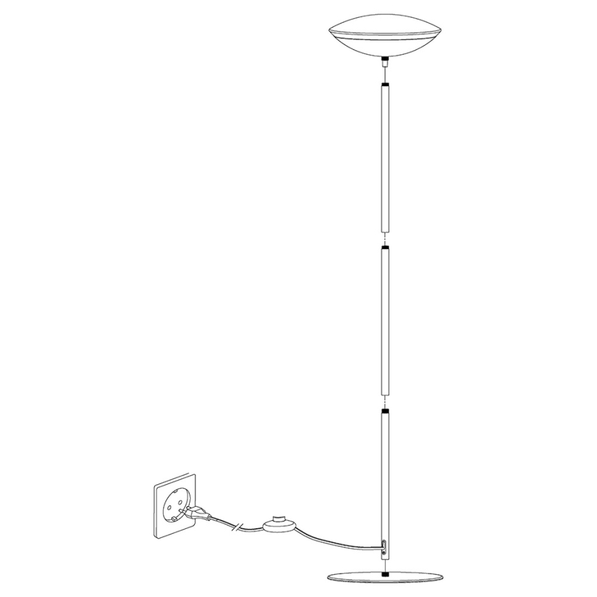 Eglo 97814 - Candeeiro de pé LED RGB regulável FRATTINA-C 1xLED/18W/230V