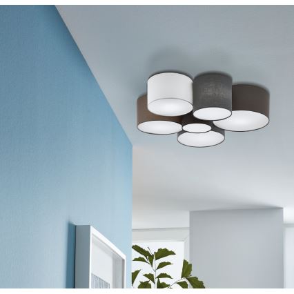 Eglo - Luz de teto 6xE27/40W/230V
