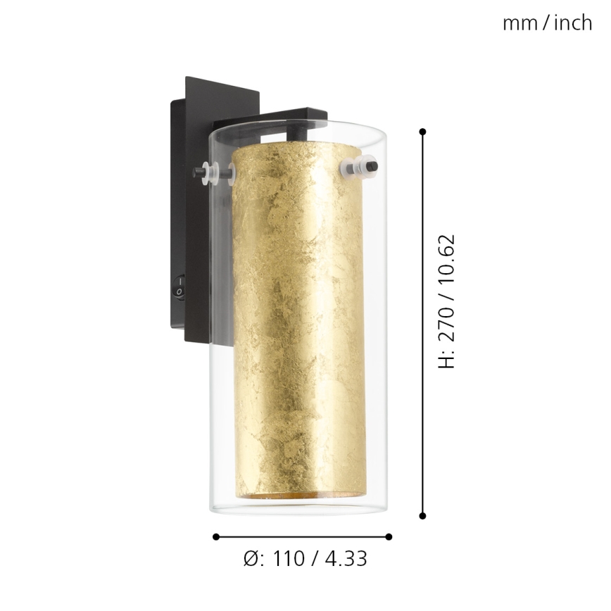 Eglo - Luz de parede 1xE27/40W/230V