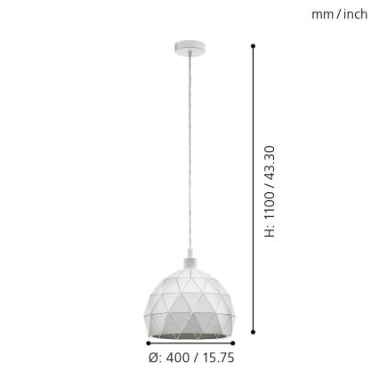 Eglo - Candelabro num fio 1xE27/60W/230V