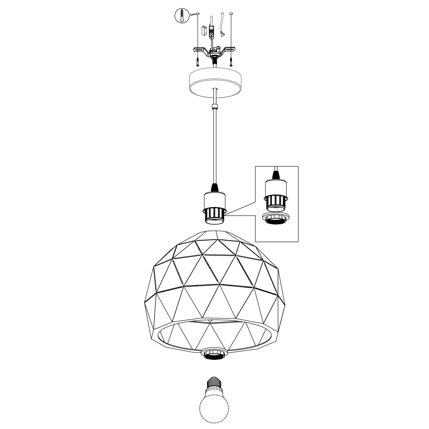 Eglo - Candelabro num fio 1xE27/60W/230V