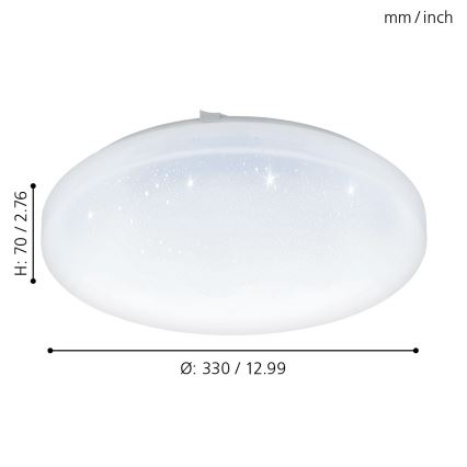 Eglo - Luz de teto LED LED/17,3W/230V