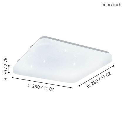 Eglo - Luz de teto LED LED/11,5W/230V