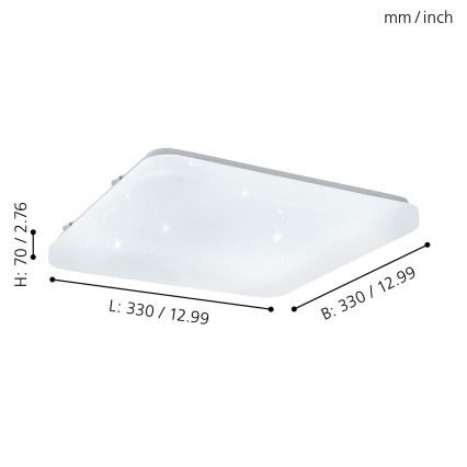 Eglo - Iluminação de teto LED LED/17,3W/230V