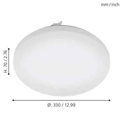 Eglo - Luz de teto de casa de banho LED LED/17,3W/230V IP44