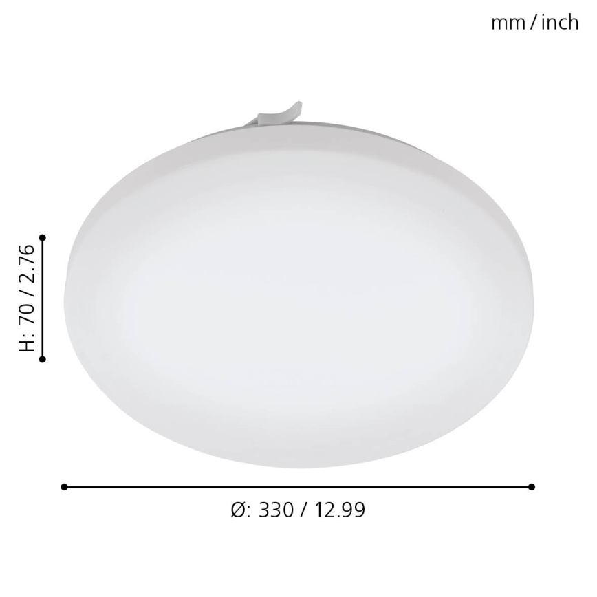 Eglo - Luz de teto de casa de banho LED LED/17,3W/230V IP44