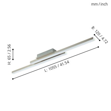 Eglo - Candelabro fixo LED RGB com regulação FRAIOLI-C 2xLED/17W/230V