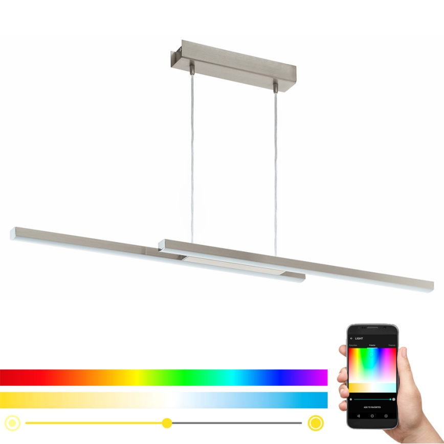Eglo - Candelabro suspenso LED RGB com regulação FRAIOLI-C 2xLED/17W/230V