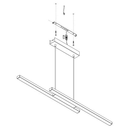 Eglo - Candelabro suspenso LED RGB com regulação FRAIOLI-C 2xLED/17W/230V