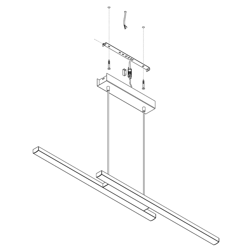 Eglo - Candelabro suspenso LED RGB com regulação FRAIOLI-C 2xLED/17W/230V