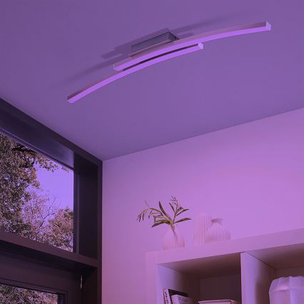 Eglo - Candelabro fixo LED RGB com regulação FRAIOLI-C 2xLED/17W/230V