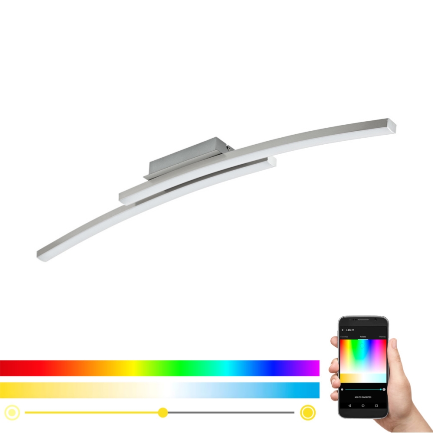 Eglo - Candelabro fixo LED RGB com regulação FRAIOLI-C 2xLED/17W/230V