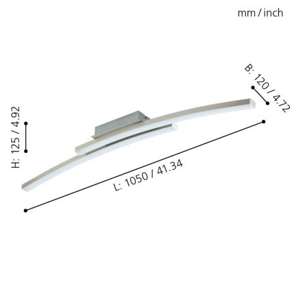 Eglo - Candelabro fixo LED RGB com regulação FRAIOLI-C 2xLED/17W/230V
