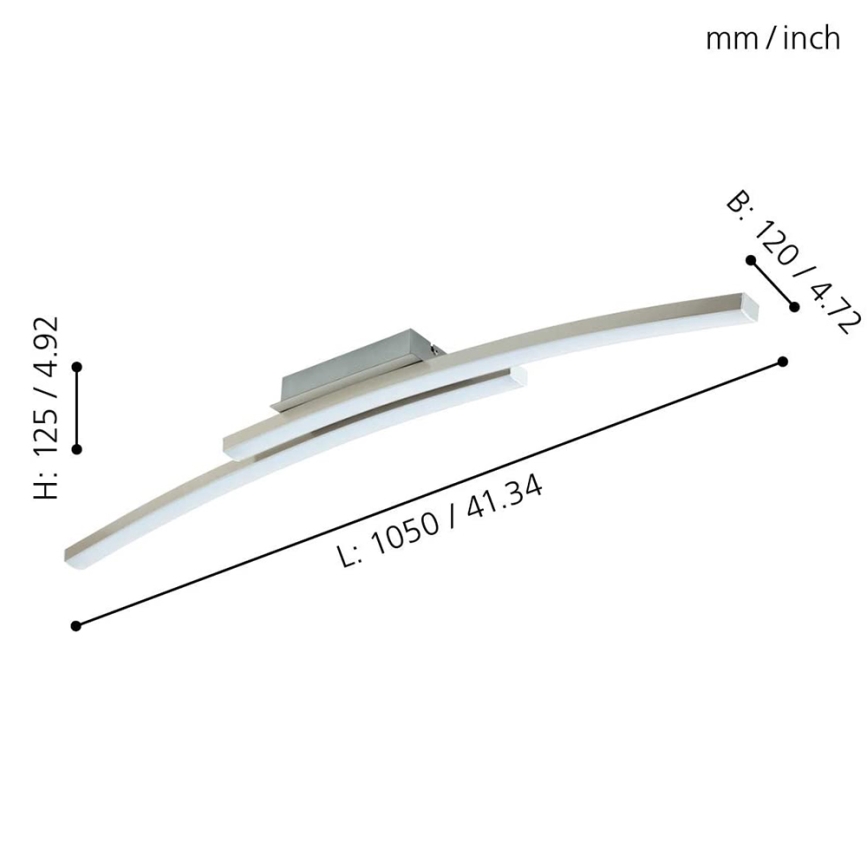 Eglo - Candelabro fixo LED RGB com regulação FRAIOLI-C 2xLED/17W/230V