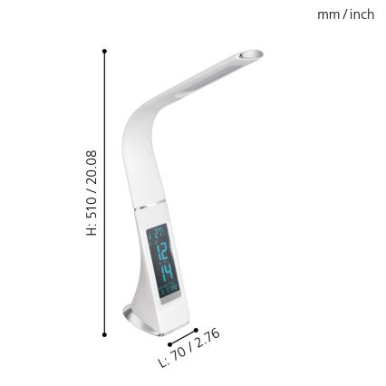 Eglo - Regulação Candeeiro de mesa LED LED/3,2W/230V