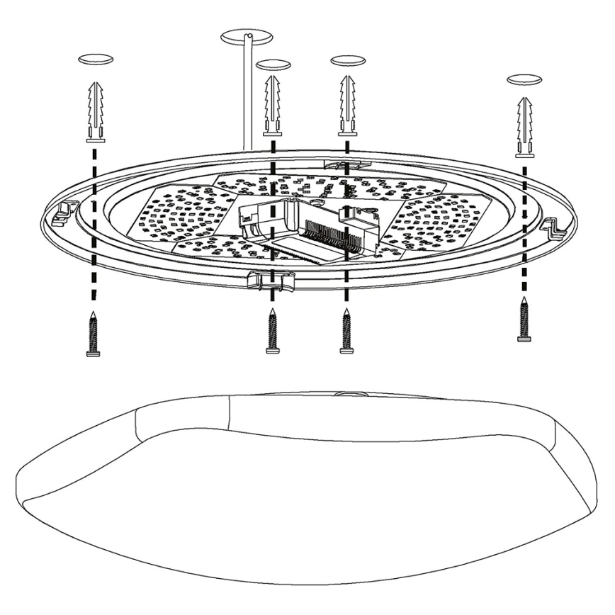 Eglo - Iluminação de teto LED com regulação TOTARI-C LED/34W/230V + controlo remoto