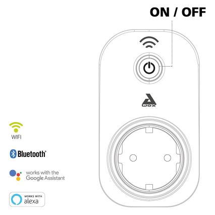 Eglo - Tomada inteligente Connect ficha PLUS 2300W SCHUKO Bluetooth