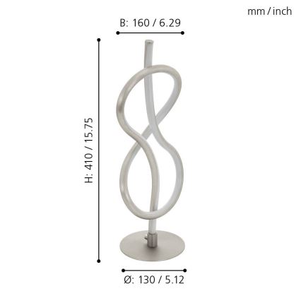 Eglo 97941 - Candeeiro de mesa LED NOVAFELTRIA LED/10W/230V