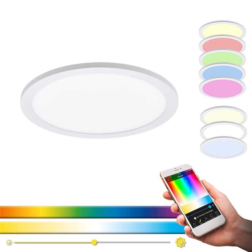 Eglo - Iluminação de teto LED RGBW SARSINA-C LED/16W/230V + controlo remoto