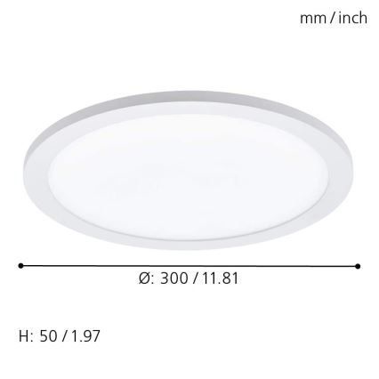 Eglo - Iluminação de teto LED RGBW SARSINA-C LED/16W/230V + controlo remoto