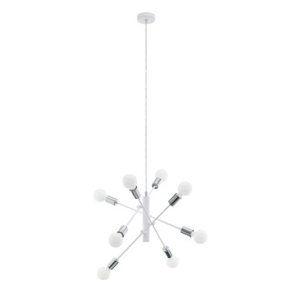 Eglo - Candelabro num fio 8xE27/60W/230V branco
