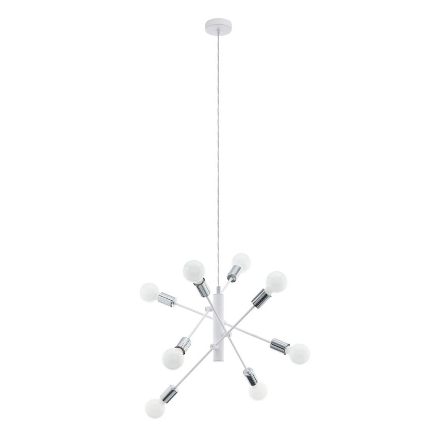 Eglo - Candelabro num fio 8xE27/60W/230V branco