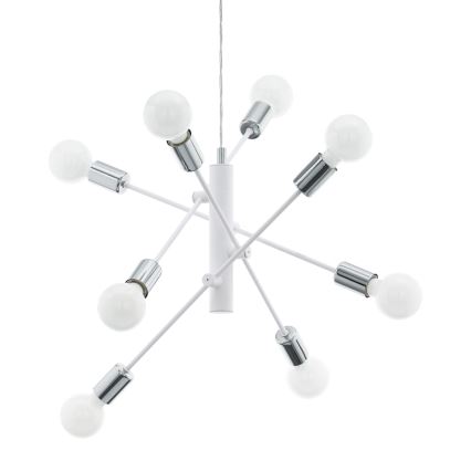 Eglo - Candelabro num fio 8xE27/60W/230V branco