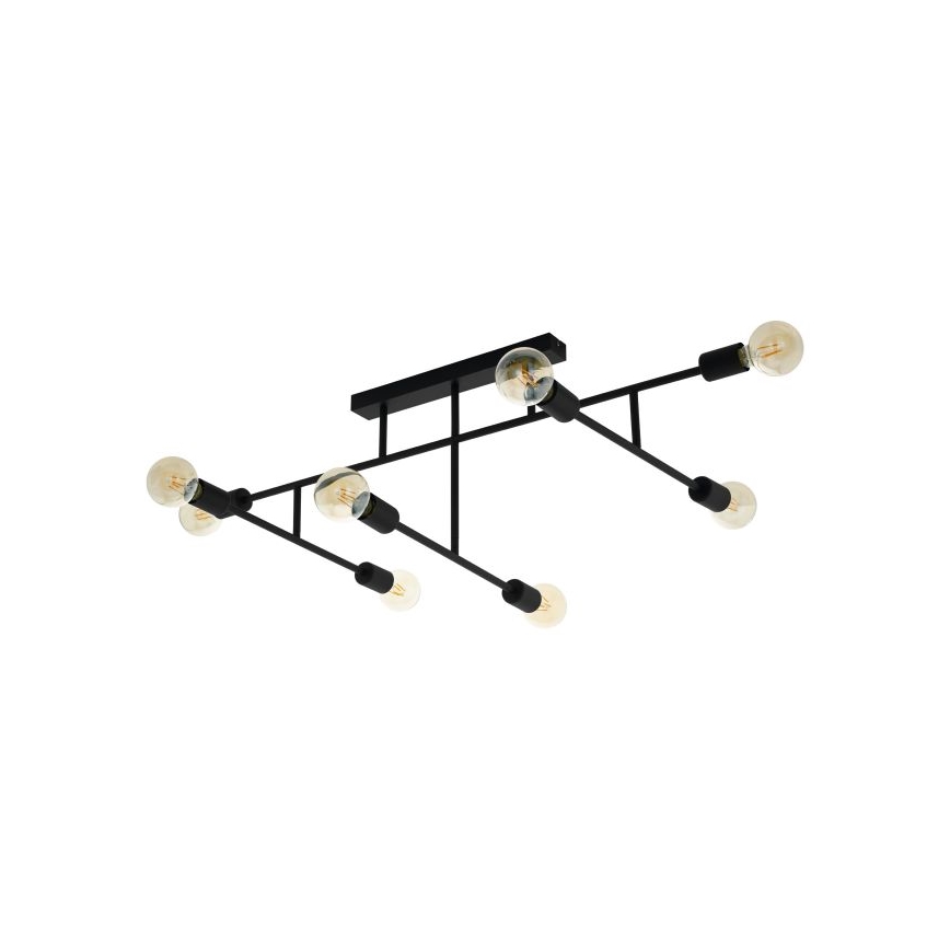 Eglo - Candelabro integrado 8xE27/40W/230V preto antigo