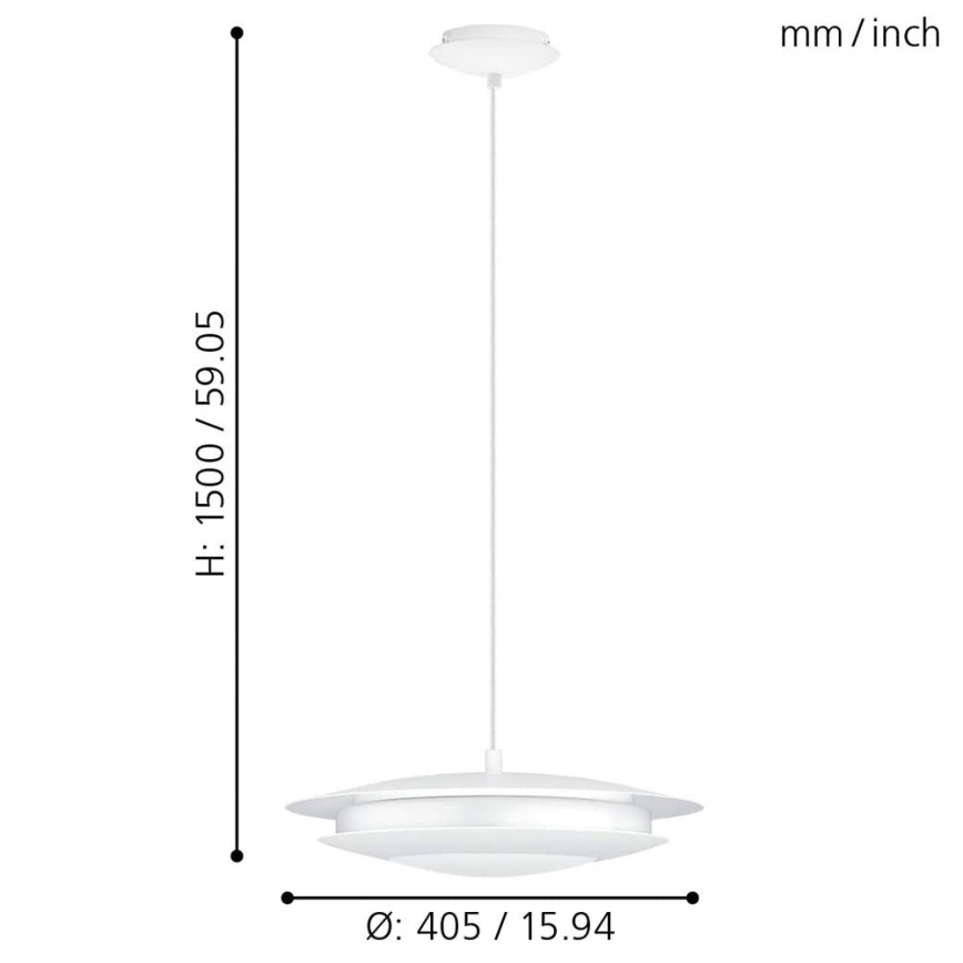 Eglo - Candelabro suspenso LED RGB com regulação LED/18W/230V