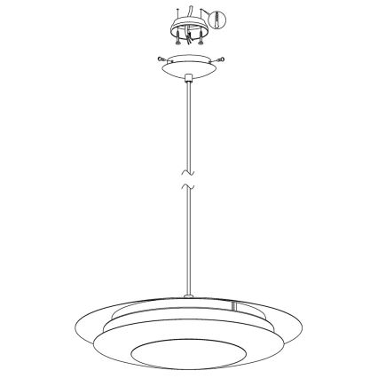 Eglo - Candelabro suspenso LED RGB com regulação LED/18W/230V