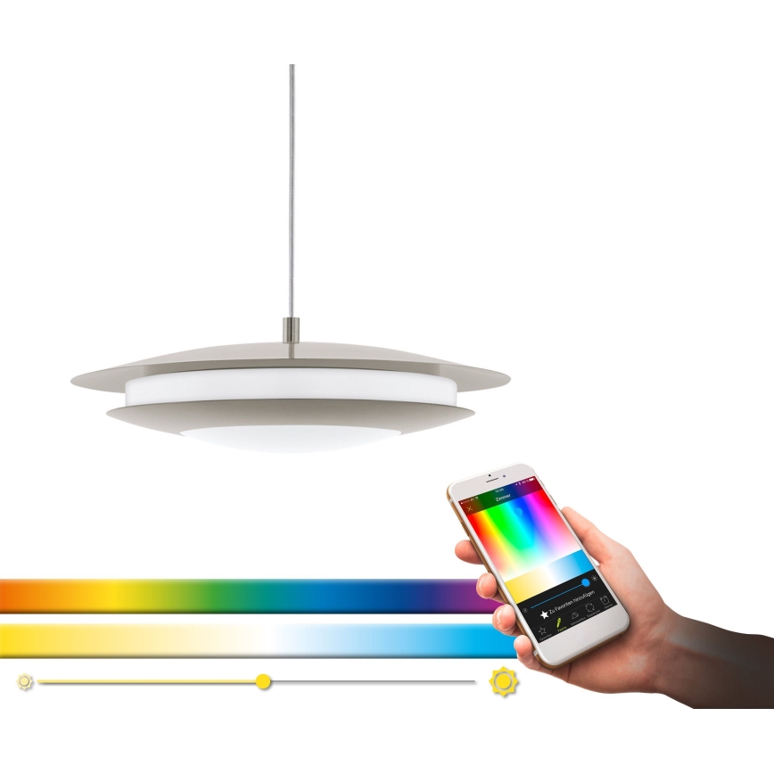 Eglo 98043 - Candelabro suspenso LED RGBW com regulação MONEVA-C LED/18W/230V