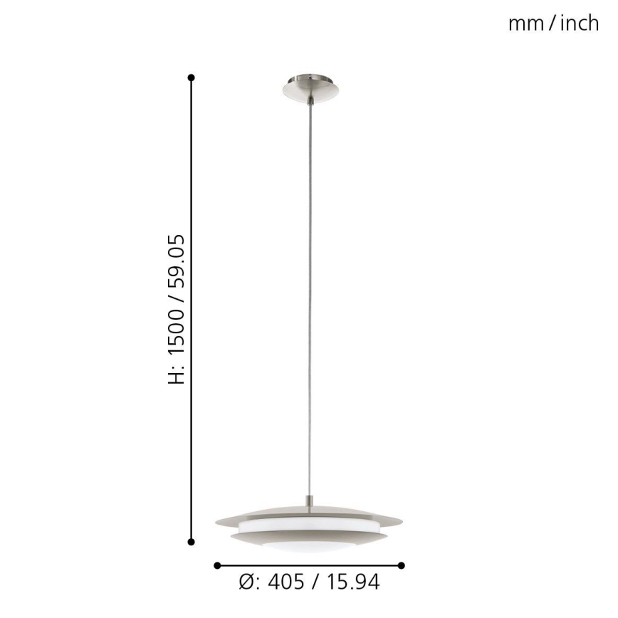 Eglo 98043 - Candelabro suspenso LED RGBW com regulação MONEVA-C LED/18W/230V