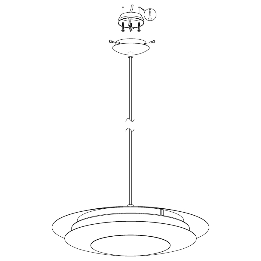 Eglo 98043 - Candelabro suspenso LED RGBW com regulação MONEVA-C LED/18W/230V