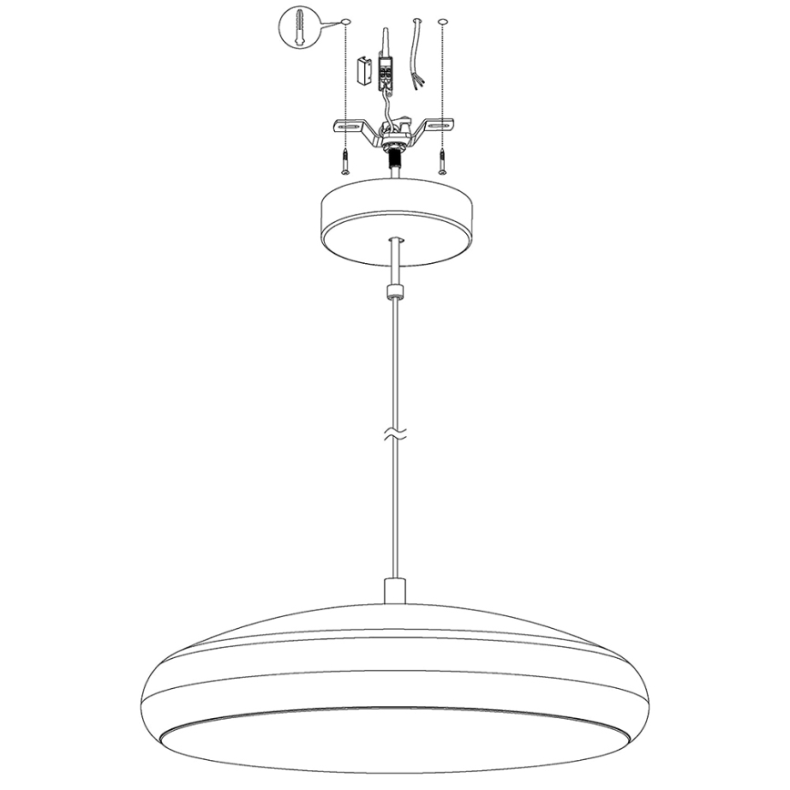 Eglo 98046 - Candelabro suspenso LED RGB com regulação RIODEVA-C LED/27W/230V