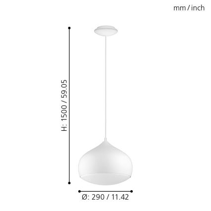 Eglo - Candelabro suspenso LED RGBW com regulação COMBA-C LED/18W/230V Bluetooth