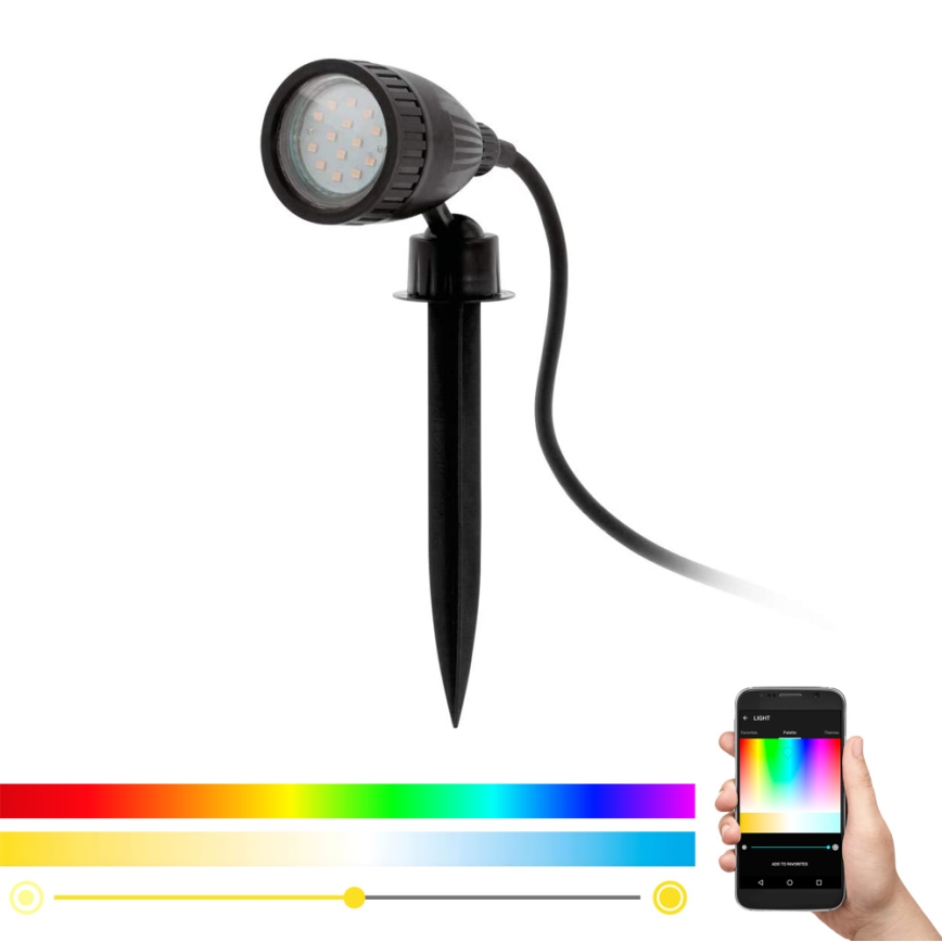 Eglo 98052 - Candeeiro exterior LED RGB NEMA-C 1xGU10/5W/230V IP44