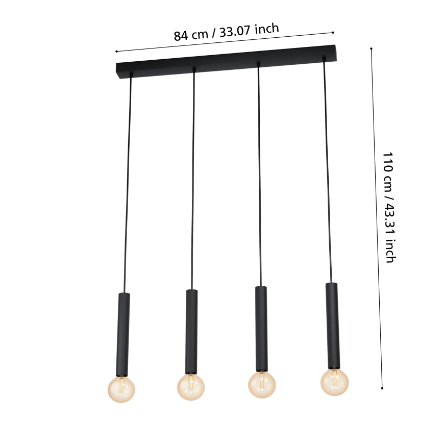 Eglo - Candelabro num fio 4xE27/60W/230V