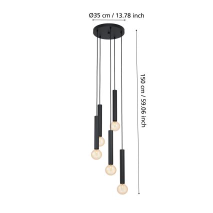 Eglo - Candelabro num fio 5xE27/60W/230V