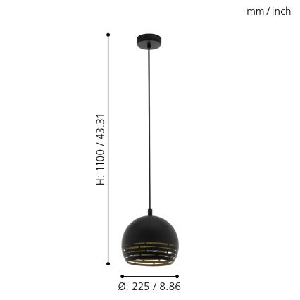 Eglo - Candelabro num fio 1xE27/40W/230V