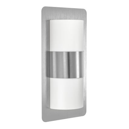 Eglo - Luz de parede de exterior 2xE27/10W/230V cromo mate IP44