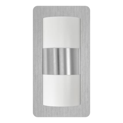 Eglo - Luz de parede de exterior 2xE27/10W/230V cromo mate IP44