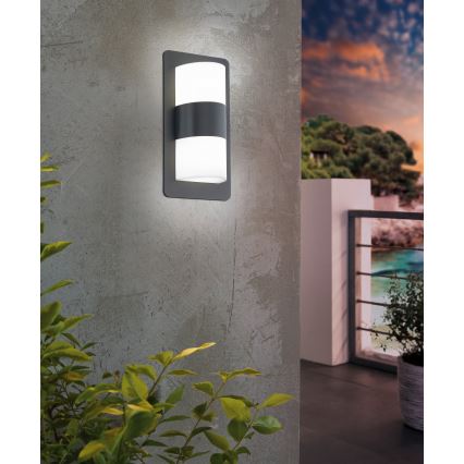 Eglo - Iluminação de parede exterior 2xE27/10W/230V antracite IP44