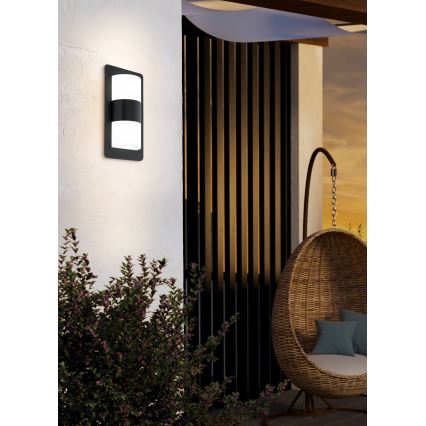 Eglo - Iluminação de parede exterior 2xE27/10W/230V antracite IP44