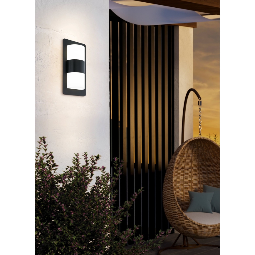 Eglo - Iluminação de parede exterior 2xE27/10W/230V antracite IP44